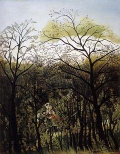 Rendezvous in the Forest by Henri Rousseau, hand-painted oil painting reproduction
