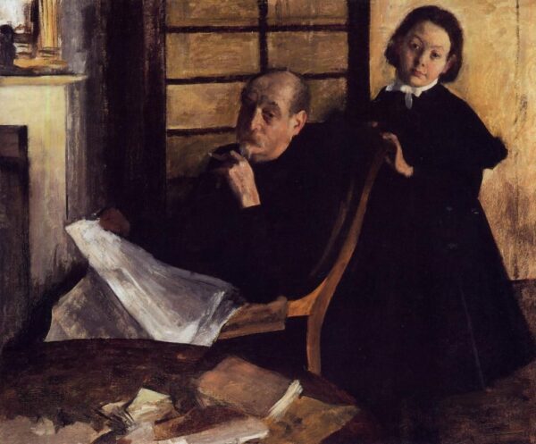 Henri de Gas and his Niece Lucy by Edgar Degas, hand-painted oil reproduction