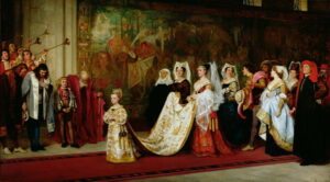 Her Most High Noble and Puissant Grace 1865 by Philip Hermogenes Calderon, hand-painted oil painting reproduction