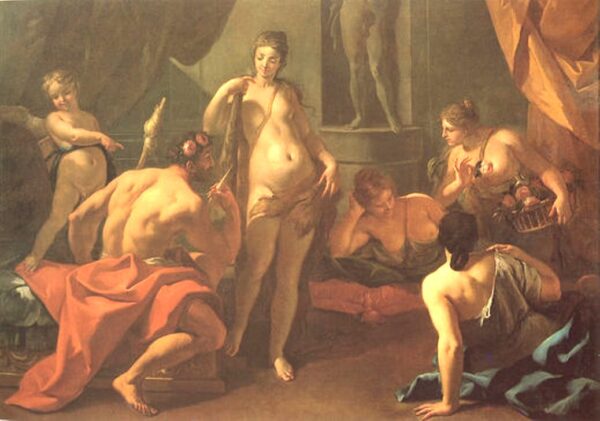 Hercules and Omphale by Sebastiano Ricci, hand-painted oil painting reproduction