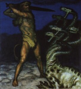 Hercules and the Hydra by Franz von Stuck, hand-painted oil painting reproduction