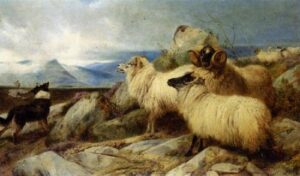 Herding the Flock by Richard Ansdell, hand-painted oil painting reproduction