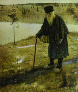 Hermit by Mikhail Nesterov, hand-painted oil painting reproduction