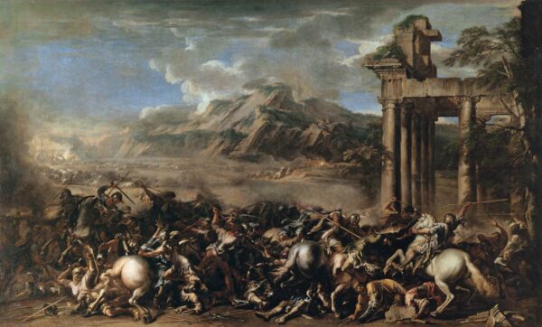 Heroic Battle by Salvator Rosa, hand-painted oil painting reproduction