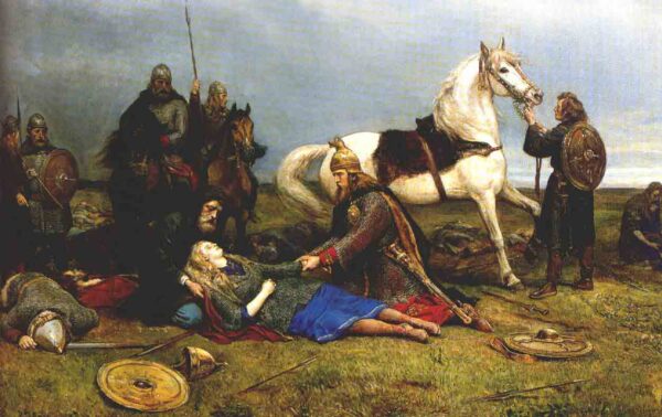 Hervor’s Death by Peter Nicolai Arbo, hand-painted oil painting reproduction