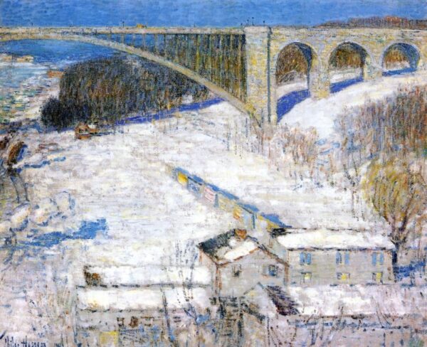High Bridge by Frederick Childe Hassam, hand-painted oil painting reproduction