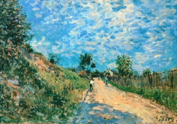 Hill Path by Alfred Sisley, hand-painted oil painting reproduction