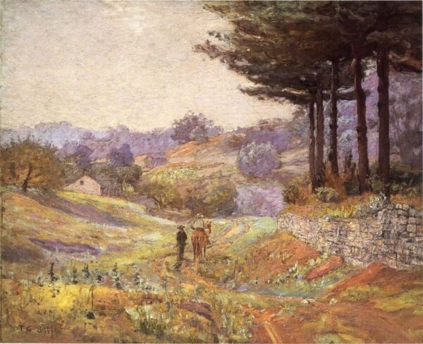Hills of Vernon by Theodore Clement Steele, hand-painted oil painting reproduction