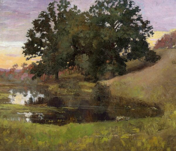 Hillside Pool 1900 by Arthur Wesley Dow, hand-painted oil painting reproduction