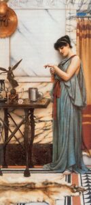 His Birthday Gift by John William Godward, hand-painted oil painting reproduction