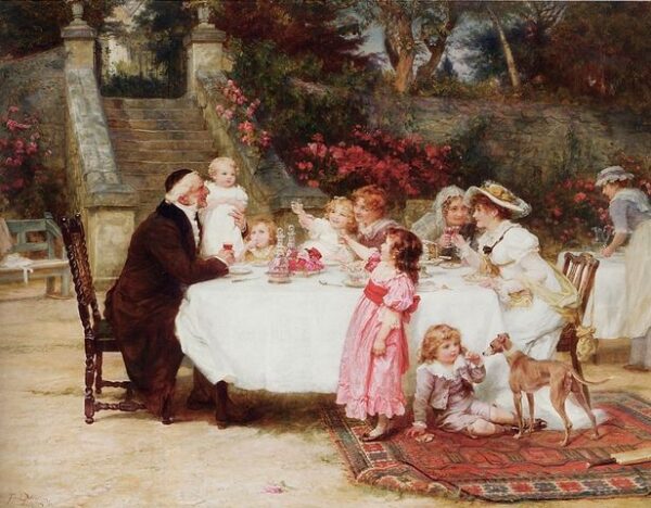 His First Birthday by Frederick Morgan, hand-painted oil painting reproduction
