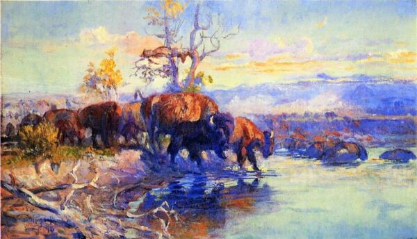 His Heart Sleeps by Charles Marion Russell, hand-painted oil reproduction