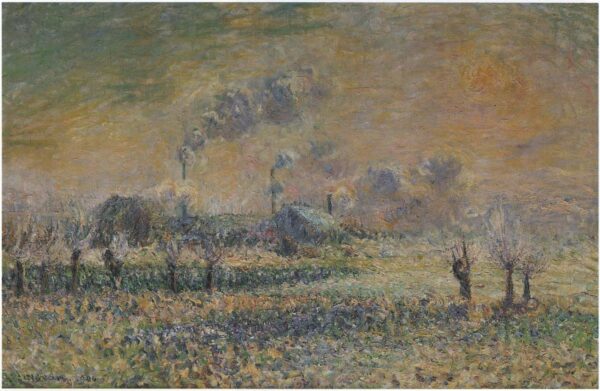 Hoarfrost near Pontoise by Gustave Loiseau, hand-painted oil painting reproduction