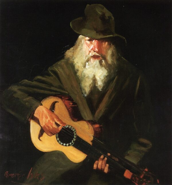 Hobo Musician by George Luks, hand-painted oil painting reproduction