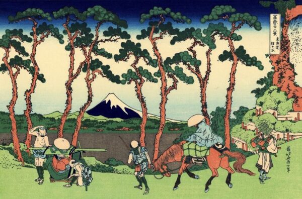 Hodogaya on the Tokaido by Katsushika Hokusai, hand-painted oil painting reproduction