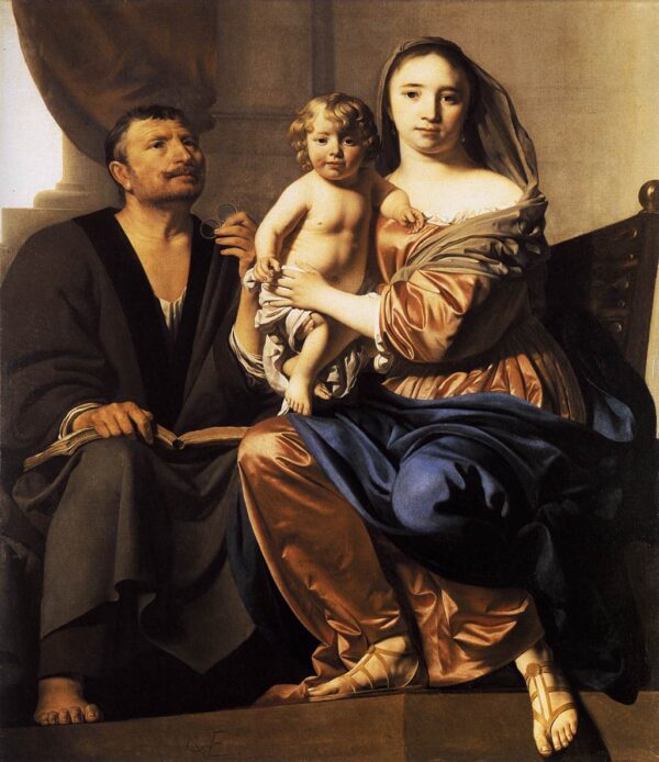 Holy Family by Caesar van Everdingen, hand-painted oil painting reproduction