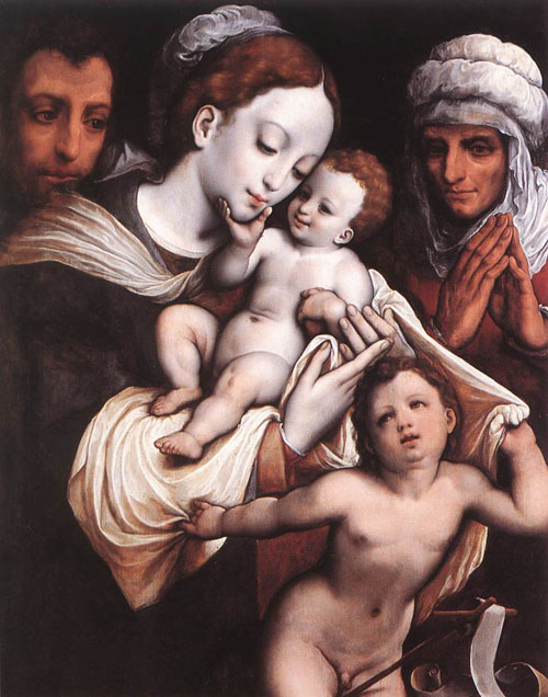 Holy Family by Cornelis van Cleve, hand-painted oil reproduction