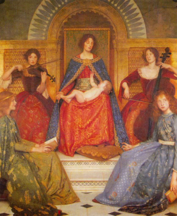 Holy Motherhood by Thomas Cooper Gotch, hand-painted oil reproduction
