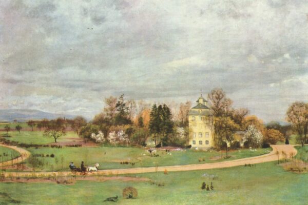 Holzhausenpark in Frankfurt by Hans Thoma, hand-painted oil painting reproduction