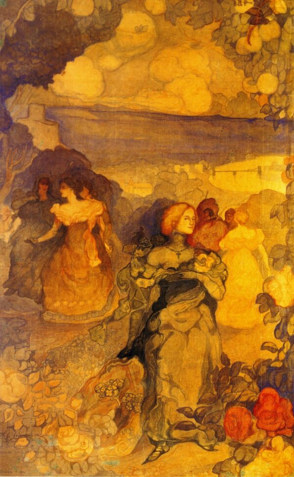 Homage a Villon by Charles Conder, hand-painted oil painting reproduction