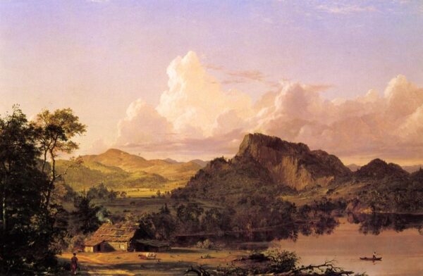 Home by the Lake by Frederic Edwin Church, hand-painted oil painting reproduction