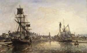 Honfleur by Johan Jongkind, hand-painted oil painting reproduction
