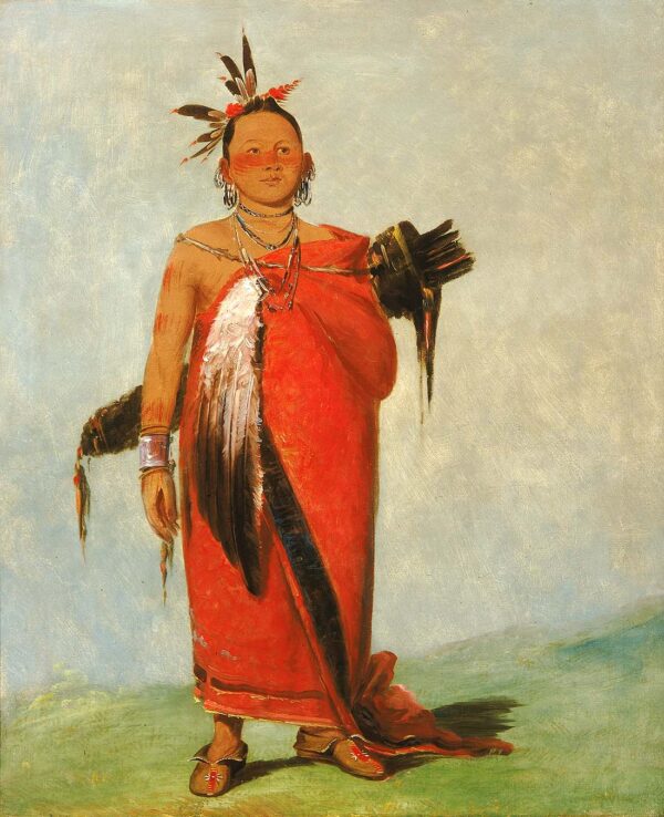 Hongs kay dee, Great Chief, Son of The Smoke by George Catlin, hand-painted oil painting reproduction