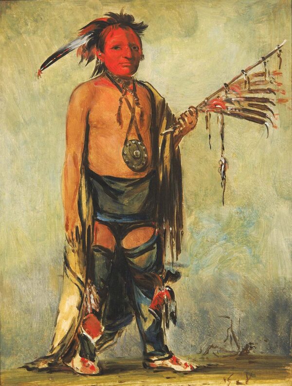 Hoo w’a ne kaw, Little Elk by George Catlin, hand-painted oil painting reproduction