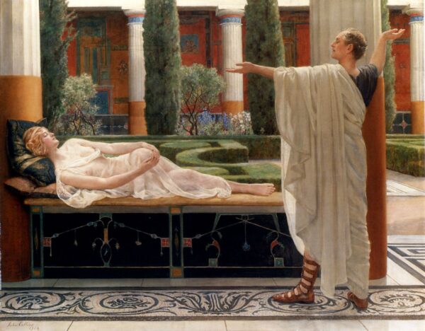 Horace and Lydia by John Collier, hand-painted oil painting reproduction
