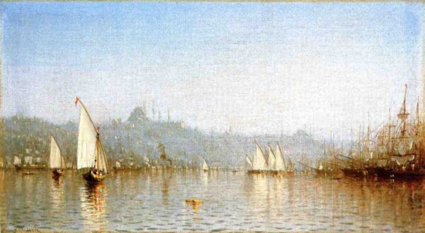 Constantinople, from the Golden Horn by Sanford Robinson Gifford, hand-painted oil painting reproduction