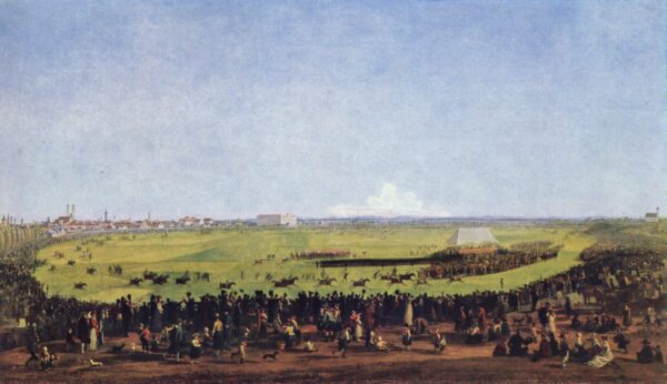 Horse Racing by Wilhelm von Kobell, hand-painted oil painting reproduction