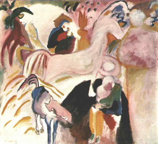 Horses by Wassily Kandinsky, hand-painted oil painting reproduction