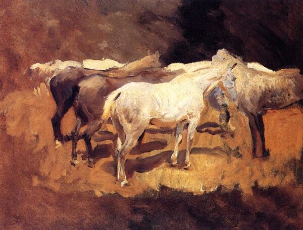 Horses at Palma by John Singer Sargent, hand-painted oil painting reproduction
