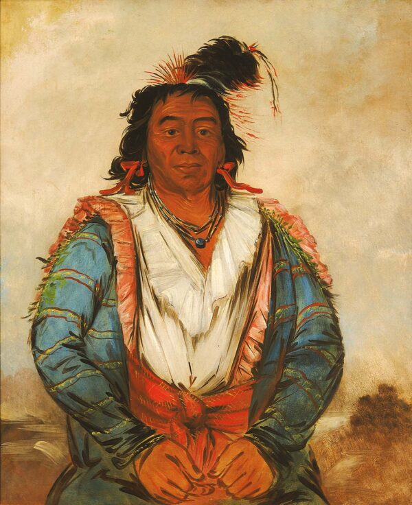 Hose put o kaw gee, a Brave by George Catlin, hand-painted oil painting reproduction