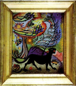 Hound of Hell and Bird of Paradise by Wassily Kandinsky, hand-painted oil painting reproduction