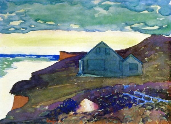 House on the Point by George Luks, hand-painted oil painting reproduction