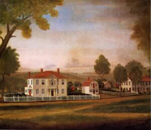 Houses Fronting New Milford Green 1796 by Ralph Earl, hand-painted oil painting reproduction