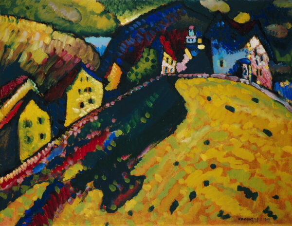 Houses at Murnau by Wassily Kandinsky, hand-painted oil painting reproduction