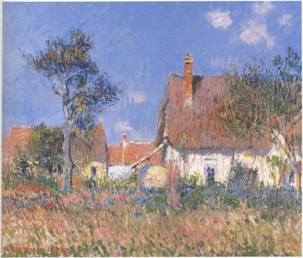 Houses in Normandy by Gustave Loiseau, hand-painted oil painting reproduction