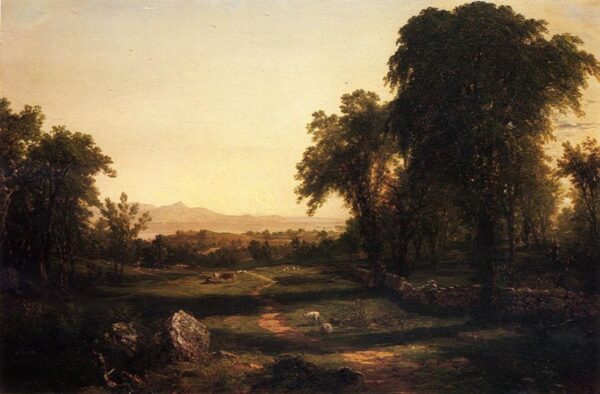 Path over the Field – A Recollection of the Hudson by John Frederick Kensett, hand-painted oil painting reproduction
