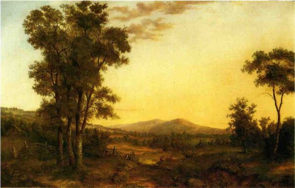 Hudson River Landscape by Asher B Durand, hand-painted oil painting reproduction