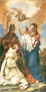 Appearance of Madonna with Child to St. Bruno and St. Hugo by Sebastiano Ricci, hand-painted oil painting reproduction