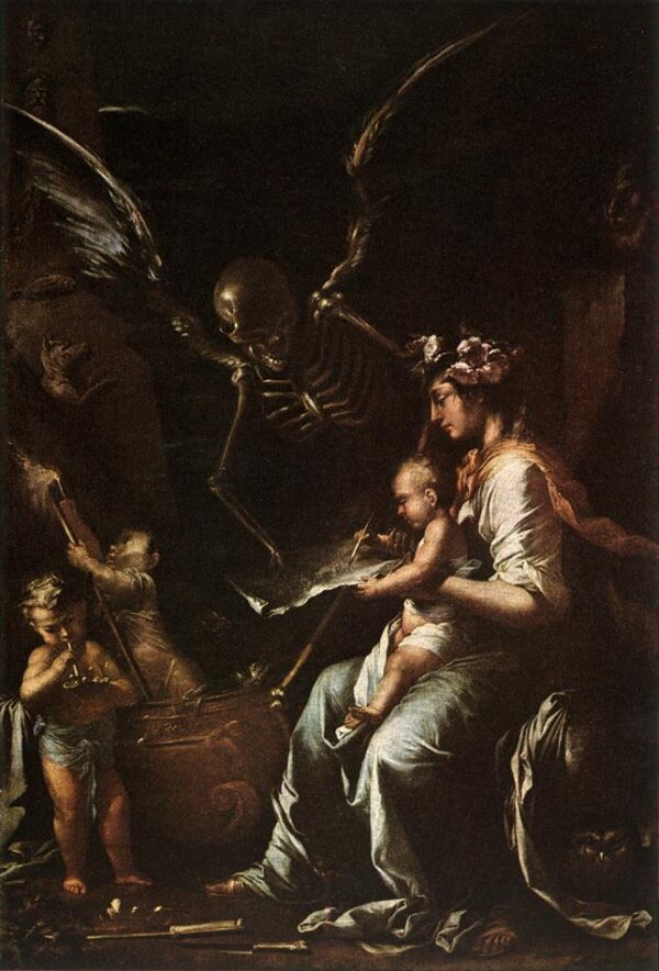 Human Fragility by Salvator Rosa, hand-painted oil painting reproduction