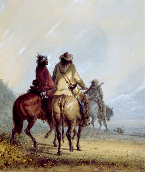 Trappers Starting for the Beaver Hunt by Alfred Jacob Miller, hand-painted oil painting reproduction