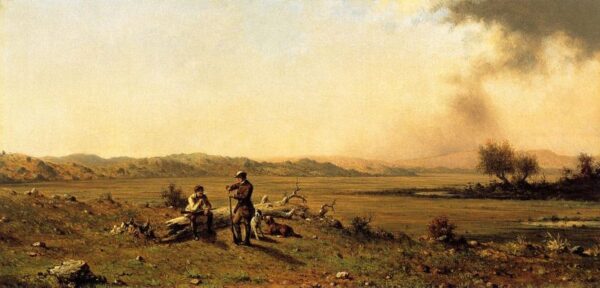 Hunters Resting by Martin Johnson Heade, hand-painted oil painting reproduction