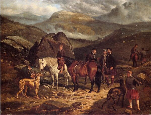 Hunting on the Scottish Highlands by Arthur Fitzwilliam Tait, hand-painted oil painting reproduction