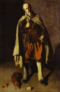 Hurdy-Gurdy Player by Georges de La Tour, hand-painted oil painting reproduction