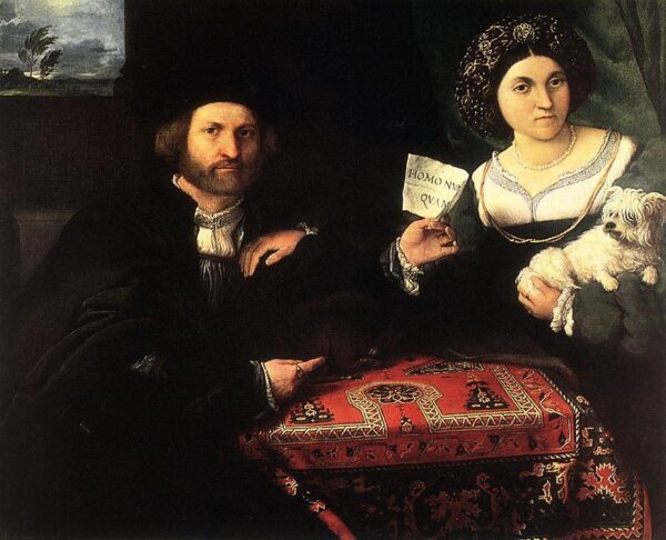 Husband and Wife by Lorenzo Lotto, hand-painted oil painting reproduction