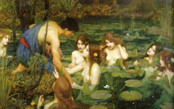 Hylas and the Nymphs by John William Waterhouse, hand-painted oil painting reproduction