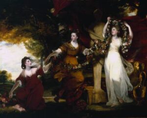 Three Ladies Adorning A Term Of Hymen by Joshua Reynolds, hand-painted oil painting reproduction